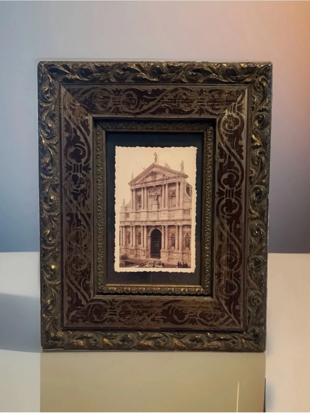 Vintage Framed Postcard Church Of Santa Maria Di Nazareth Venice, Italy, 8x10
